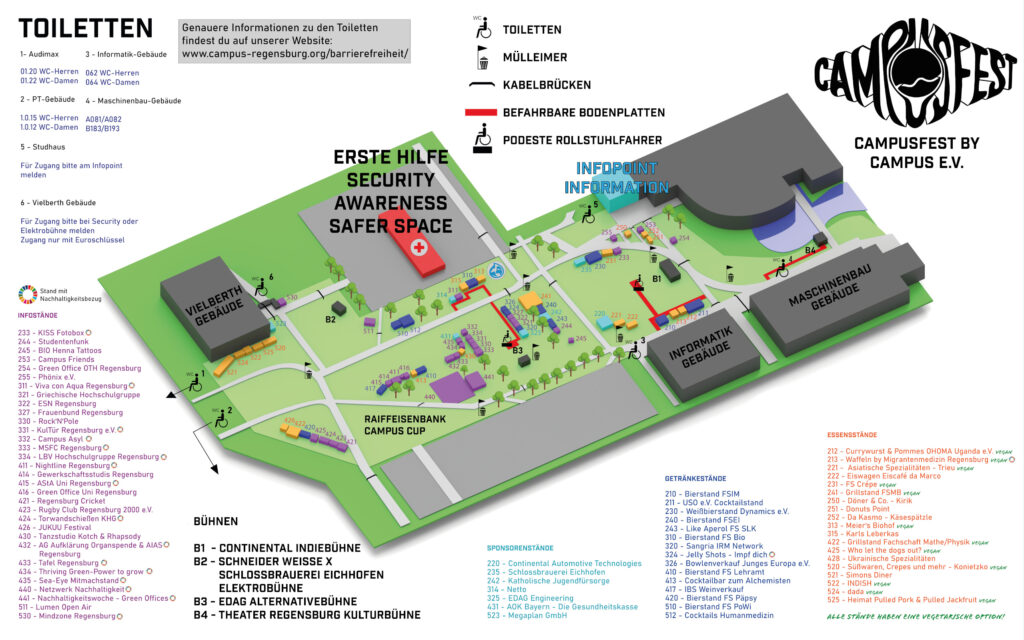 Lageplan Campusfest 2025